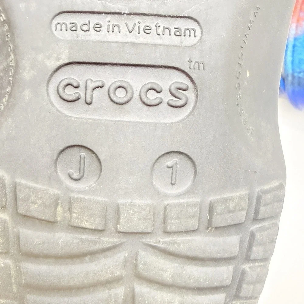 Crocs Classic Spray Dye Clog Kids J1 Junior 1 Tie Dye RARE Vietnam Made